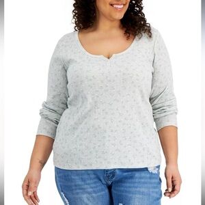 Hippie Rose Trendy Plus Size Ruched Hook-and-Eye-Front Top
